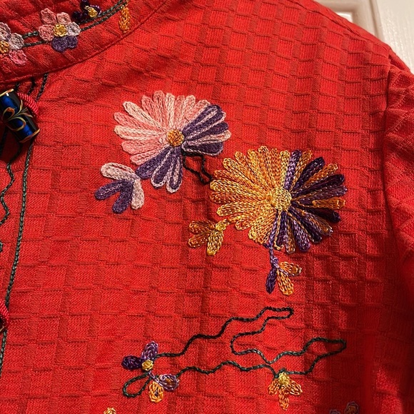 Vintage Japanese Style Embroidered Jacket Size Medium Large - Picture 4 of 12